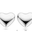 Zilver Gerhodineerd Oorknoppen Hartjes 27 mm 1339283 - PansiteNederland.nl
