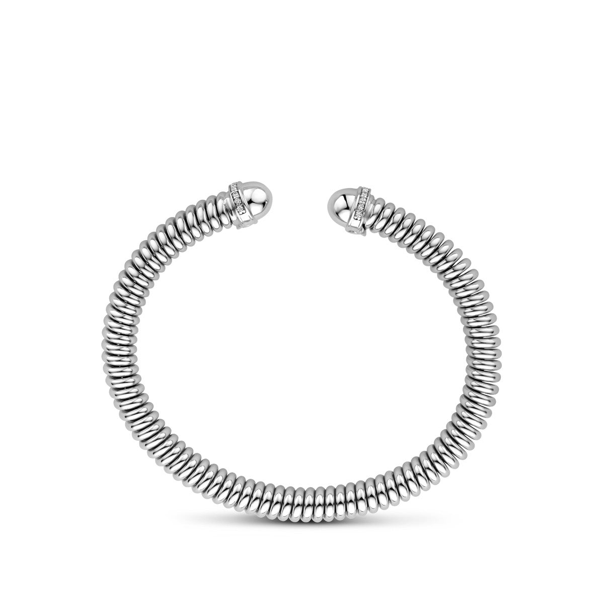 Klemband tubogas zirkonia 7,5 mm zilver