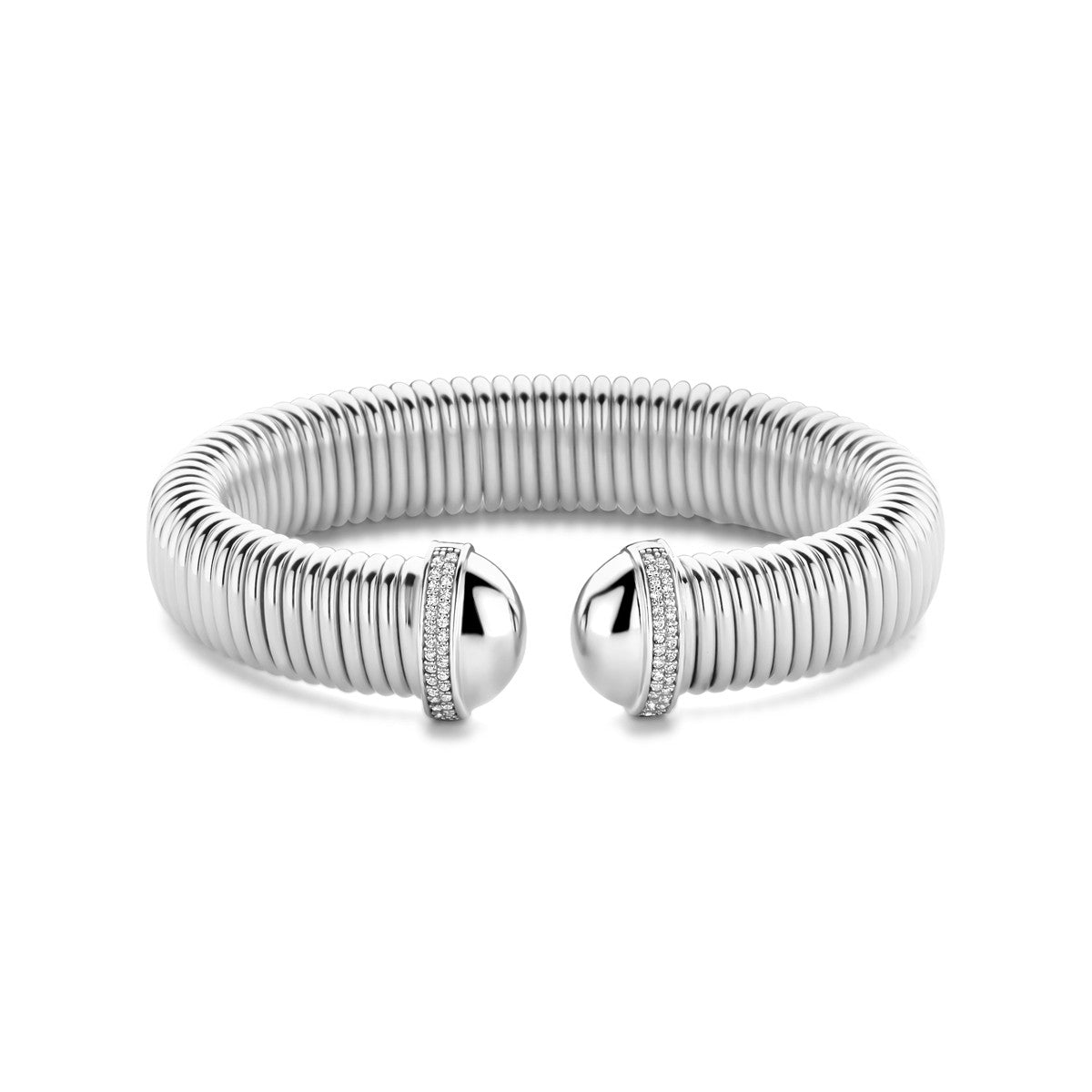Fantasy Collection Klemband tubogas zirkonia 13 mm zilver armband