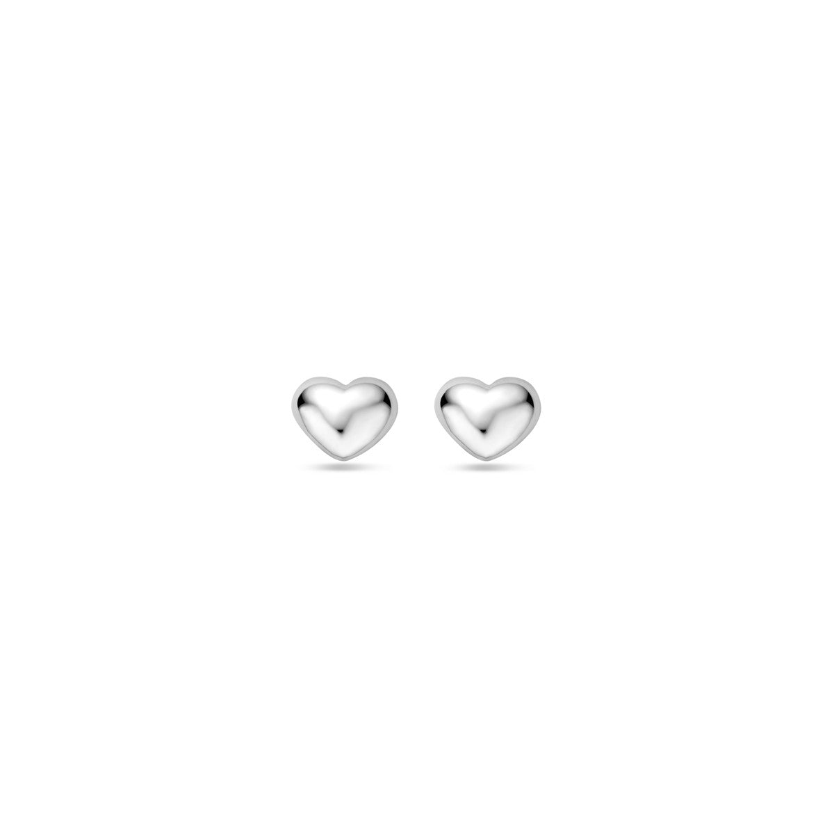 Fantasy Collection Oorbellen hartje 4 mm zilver