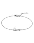Zilver gerhodineerd armband love 16,5 - 17,5 - 18,5 cm - 1339320 - PansiteNederland.nl