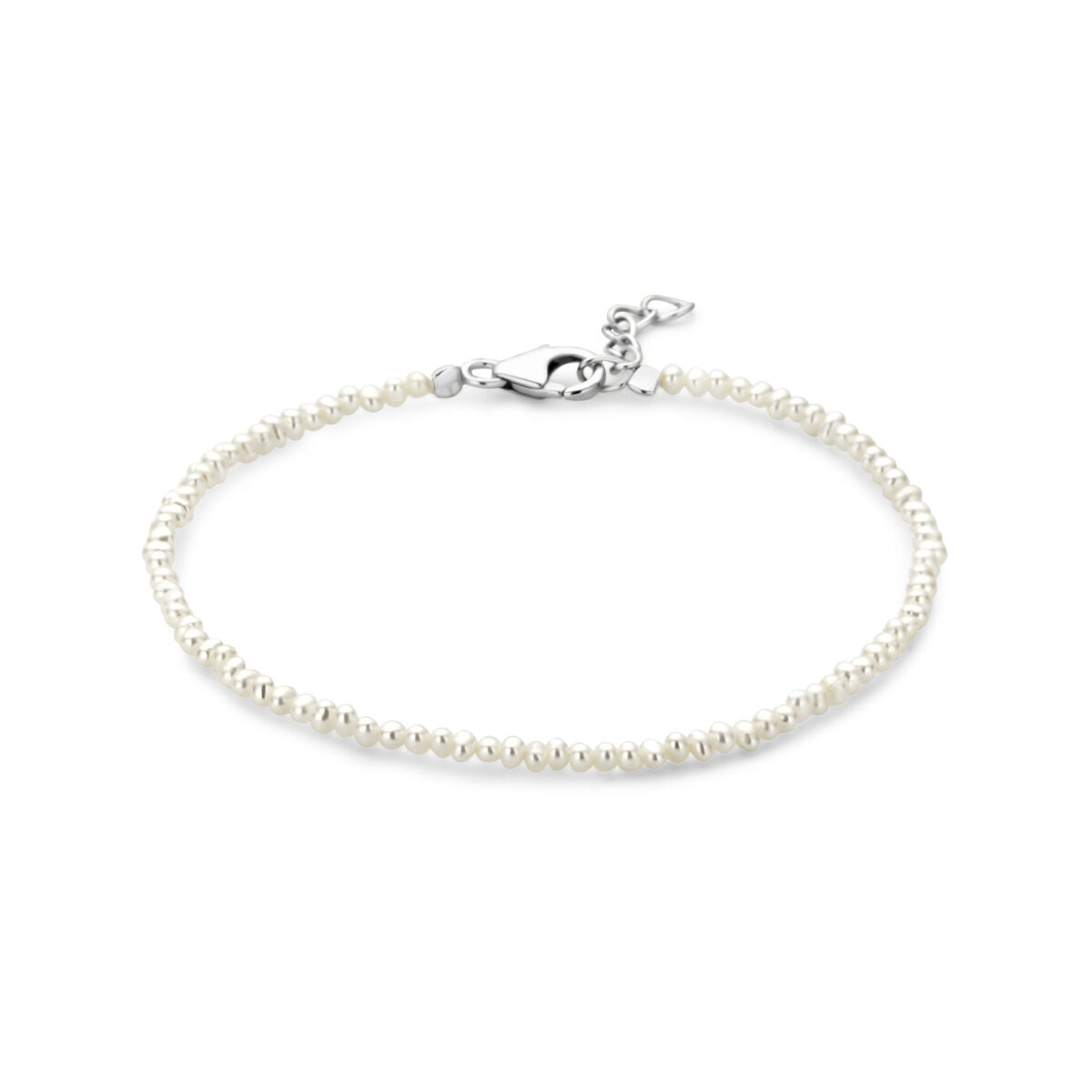 Fantasy Collection Armband parels 16,5 + 2 cm zilver
