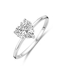 Gerhodineerd Zilver Ring Hartje Met Zirkonia 1339359 - PansiteNederland.nl