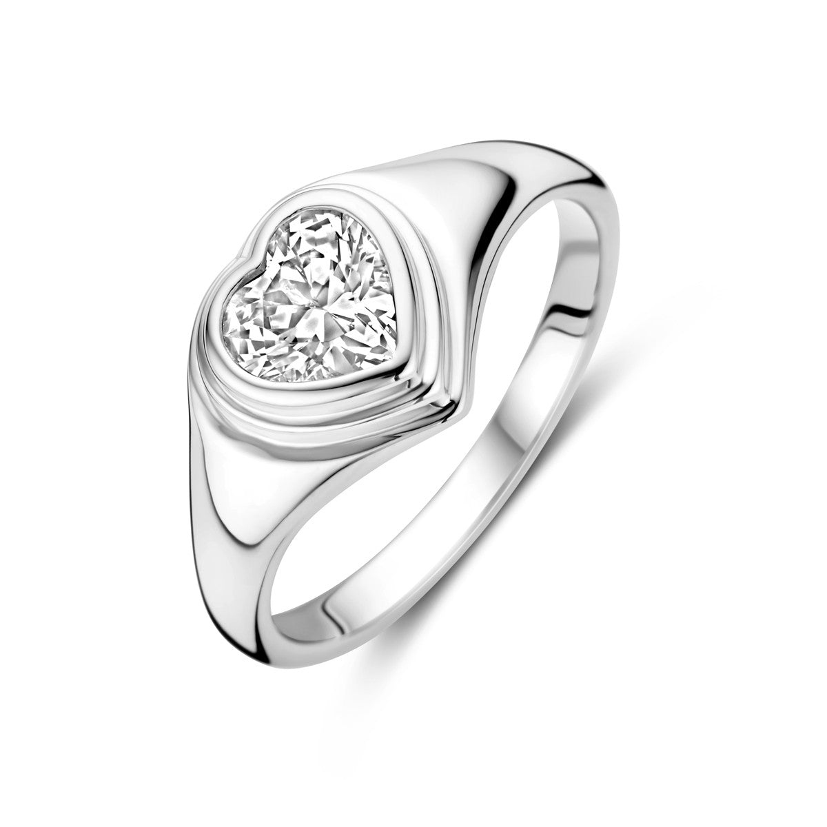 Fantasy Collection Ring hartje zirkonia zilver