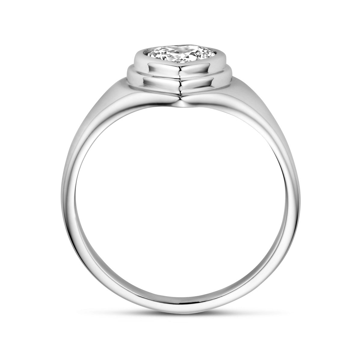 Fantasy Collection Ring hartje zirkonia zilver