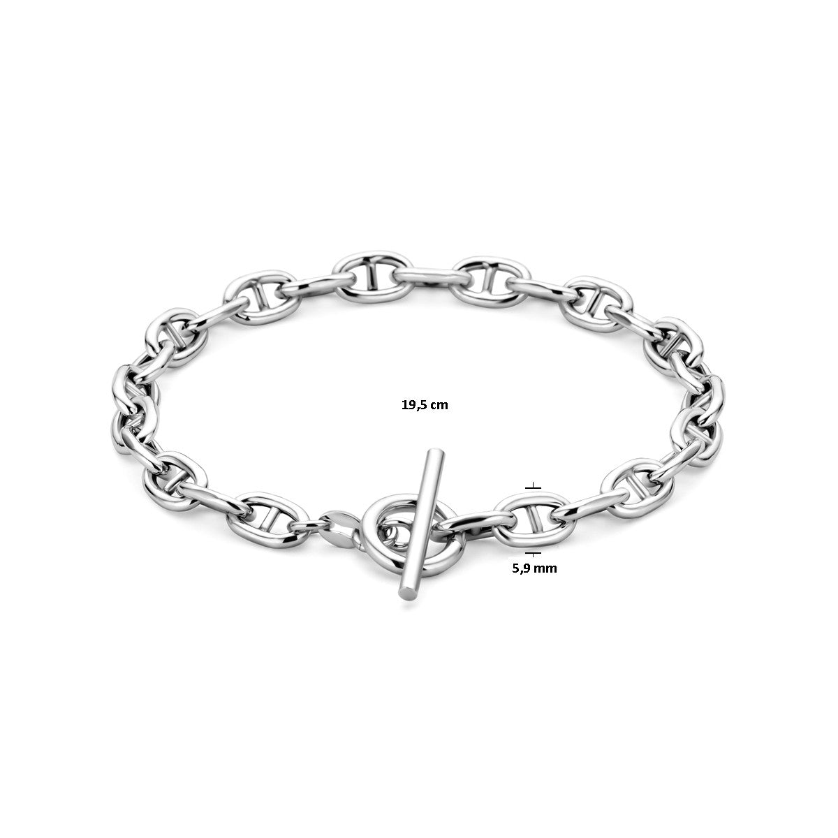 Fantasy Collection Armband 5,9 mm 19 cm kapittelslot zilver
