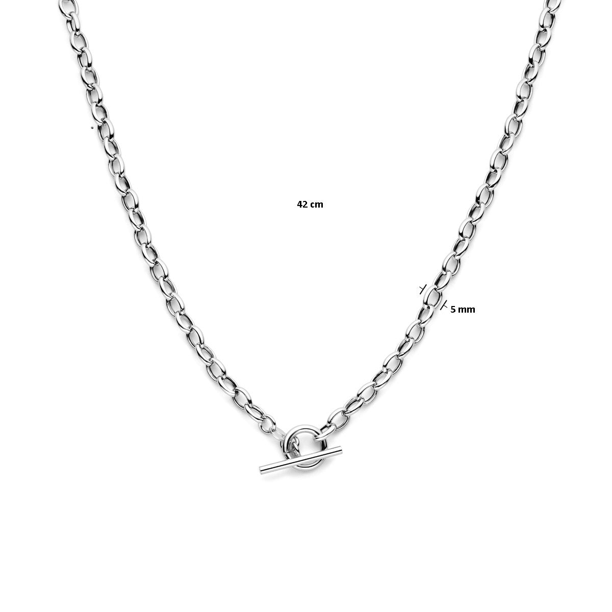 Fantasy Collection Collier marine 5 mm 42 cm kapittelslot zilver