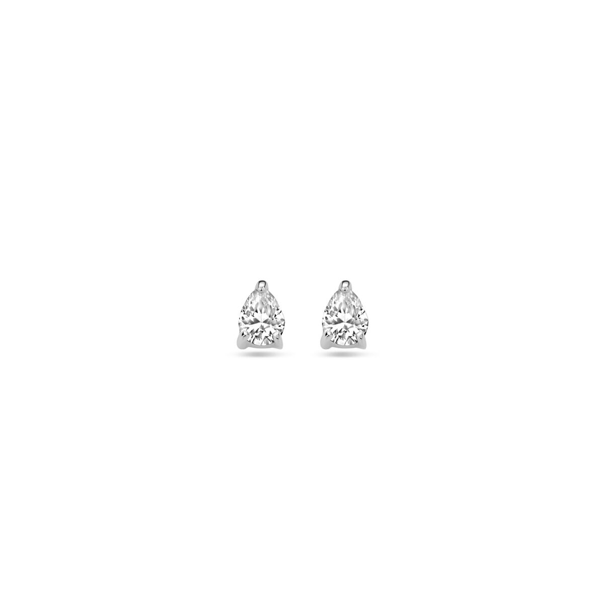 Fantasy Collection Oorbellen zirkonia 4,5 mm zilver