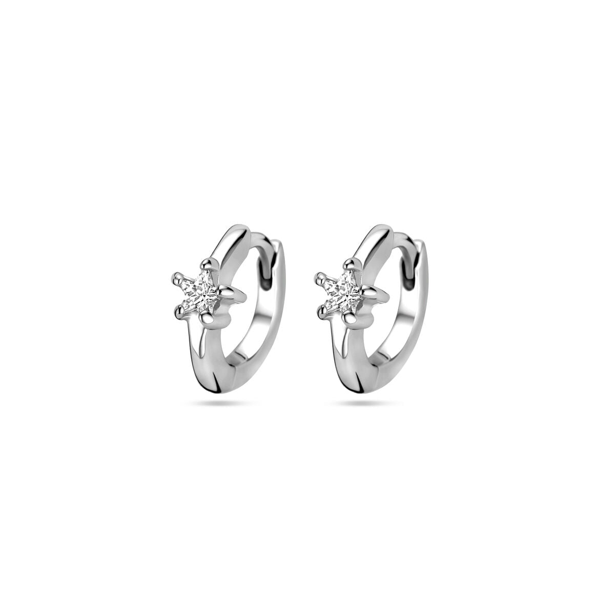Fantasy Collection Oorbellen zirkonia 10,5 mm zilver
