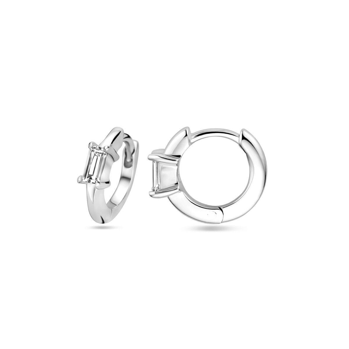Fantasy Collection Oorbellen zirkonia 10,5 mm zilver