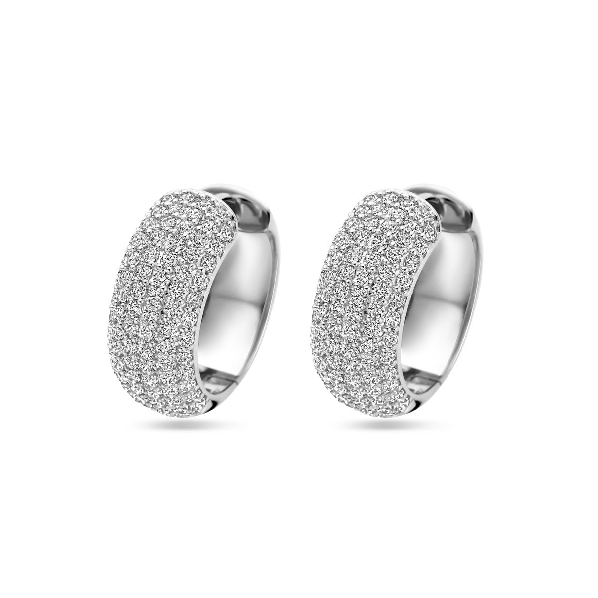 Fantasy Collection Oorbellen zirkonia 20,5 mm zilver