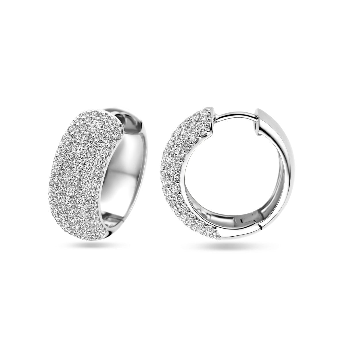 Fantasy Collection Oorbellen zirkonia 20,5 mm zilver