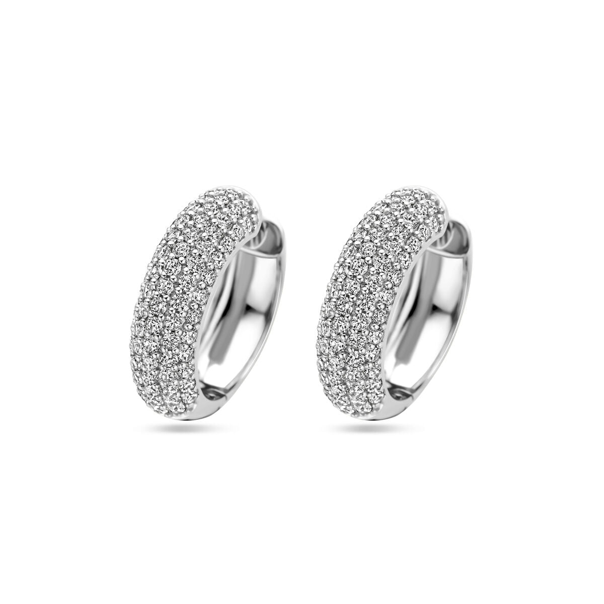Fantasy Collection Oorbellen zirkonia 21 mm zilver