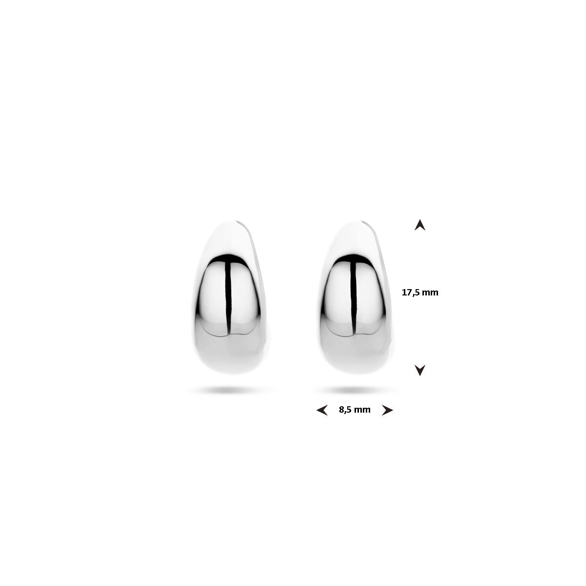 Fantasy Collection Oorbellen 17,5 mm zilver