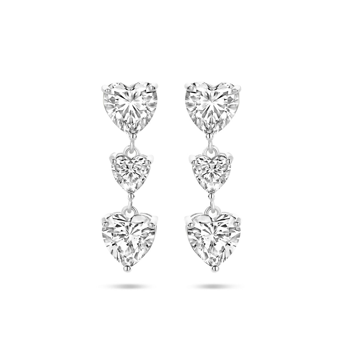 Fantasy Collection Hangende oorbellen zirkonia zilver