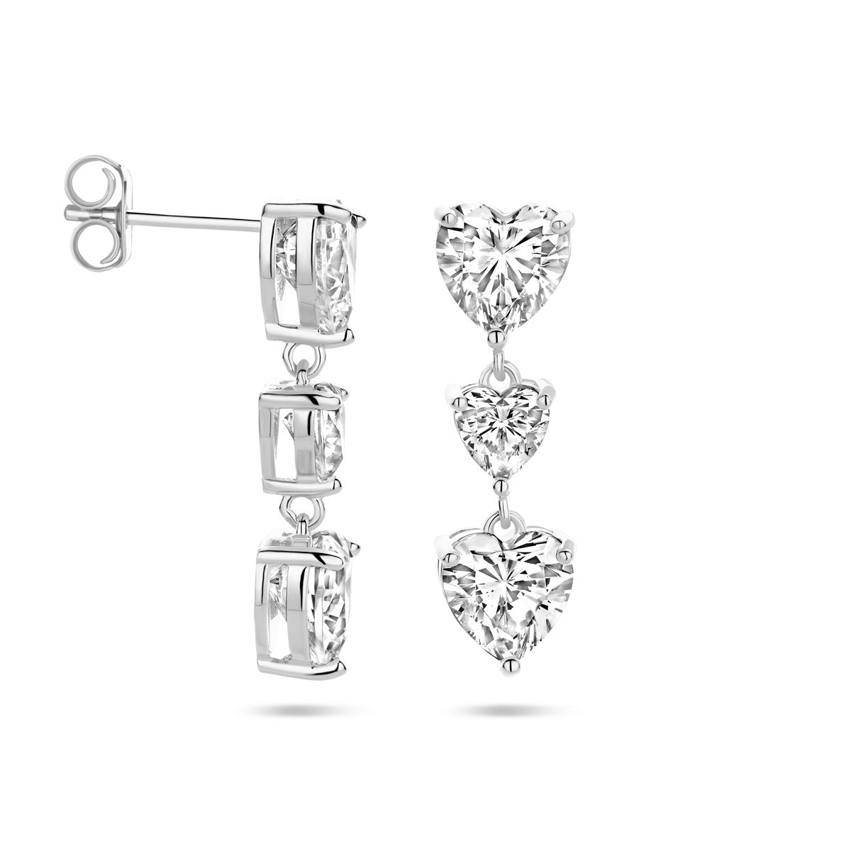 Fantasy Collection Hangende oorbellen zirkonia zilver