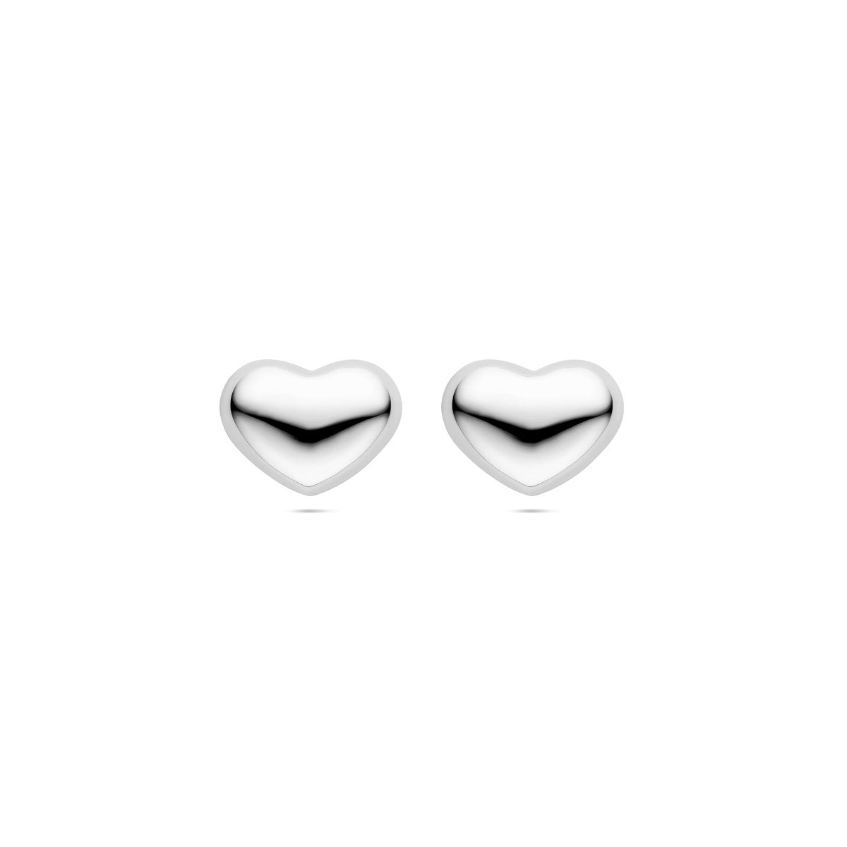 Fantasy Collection Oorbellen hartje 13 mm zilver