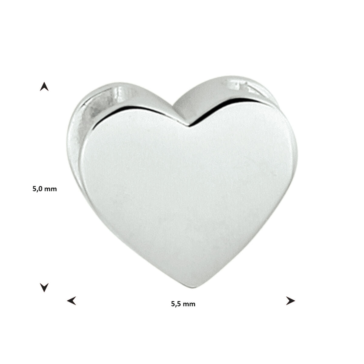 Fantasy Collection Hanger hart 5,5 mm zilver