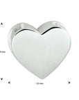 Zilver gerhodineerd hanger hart 5,5 mm - 1339634 - PansiteNederland.nl
