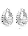 Zilver Gerhodineerd Oorringen 34 Mm 1339681 - PansiteNederland.nl