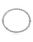 Zilver Gerhodineerd Bangle Gedraaid Scharniersluiting 4 X 61 Mm 1339682 - PansiteNederland.nl