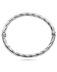 Zilver Gerhodineerd Bangle Gedraaid Scharniersluiting 5 X 61 Mm 1339683 - PansiteNederland.nl