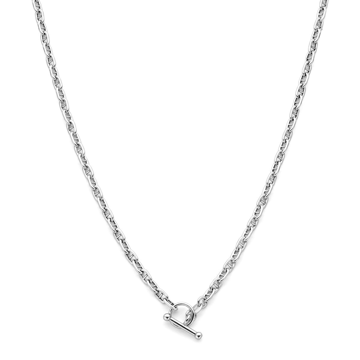 Fantasy Collection Collier marine ronde buis 3,9 mm 42 cm kapittelslot zilver