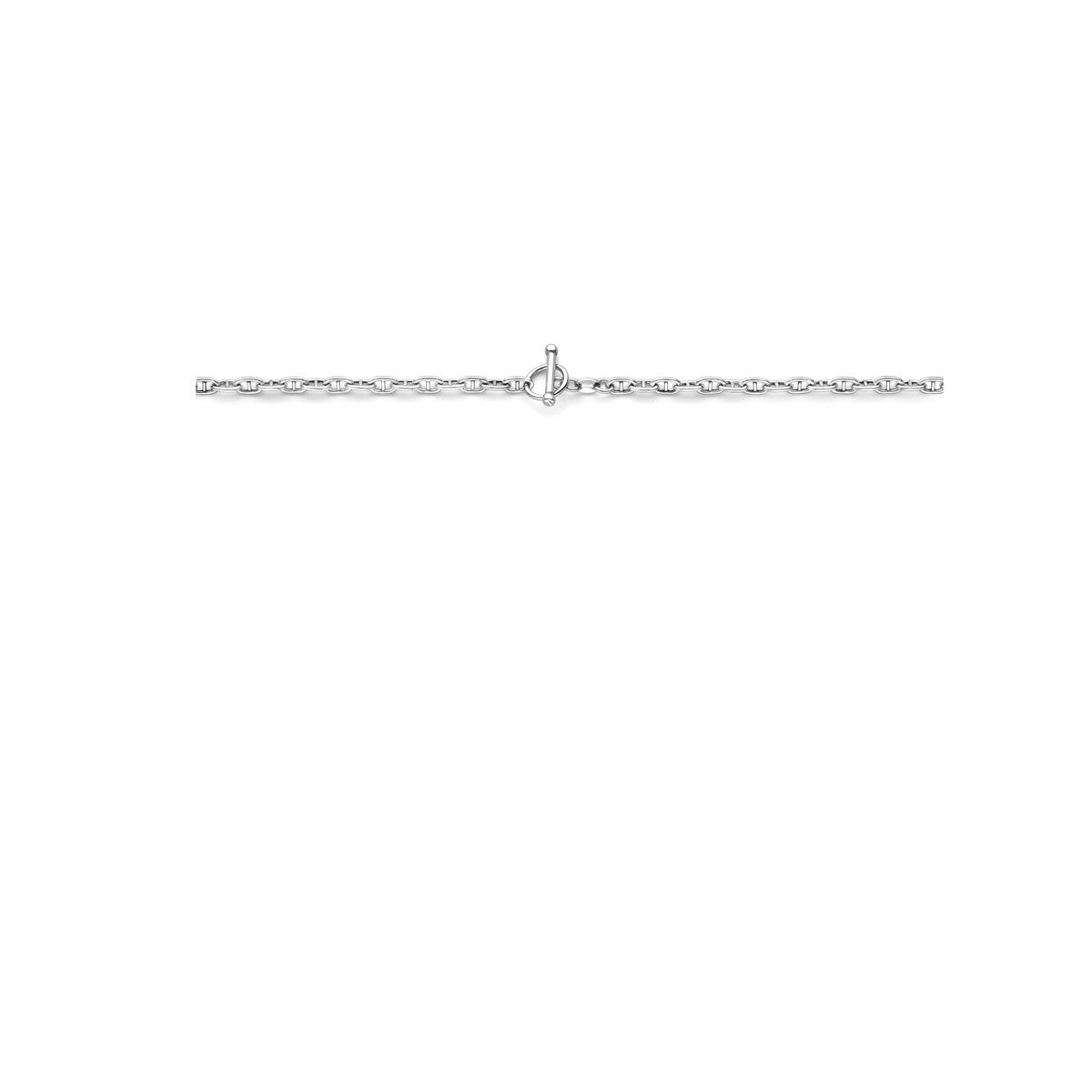 Fantasy Collection Collier marine ronde buis 3,9 mm 42 cm kapittelslot zilver