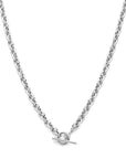 zilver gerhodineerd collier 6 mm 42 cm kapittelslot 1339689 - PansiteNederland.nl