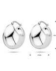 Zilver Gerhodineerd Oorringen 24 mm 1339690 - PansiteNederland.nl