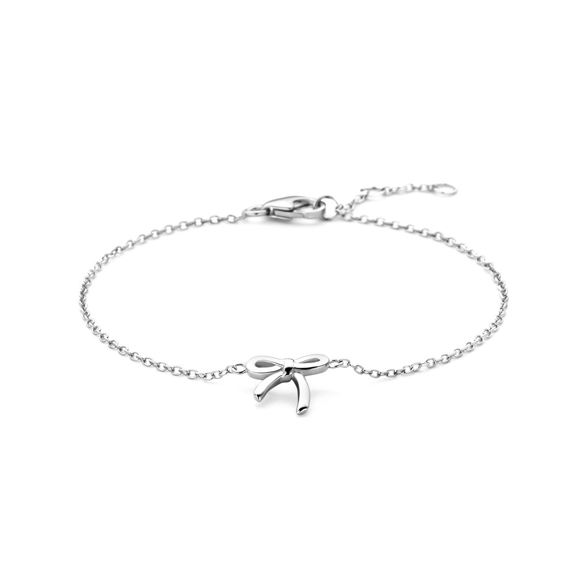 Fantasy Collection Armband strik 16 - 17 - 18 cm zilver