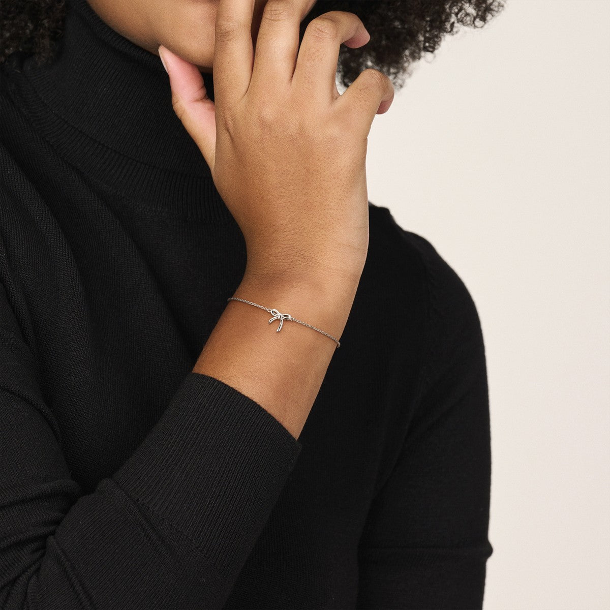 Fantasy Collection Armband strik 16 - 17 - 18 cm zilver