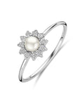 Gerhodineerd Zilver Ring Parel En Met Zirkonia 1339707 - PansiteNederland.nl