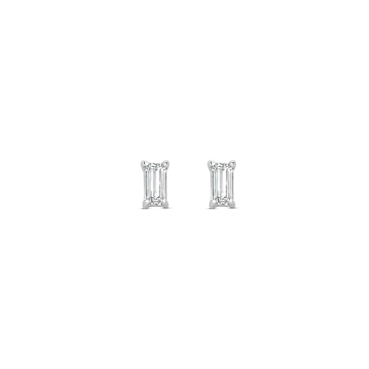 Fantasy Collection Oorbellen zirkonia 4,5 mm zilver