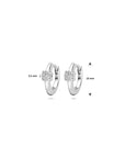 Zilver Gerhodineerd Klapoorringen Zirkonia 10 mm 1339726 - PansiteNederland.nl
