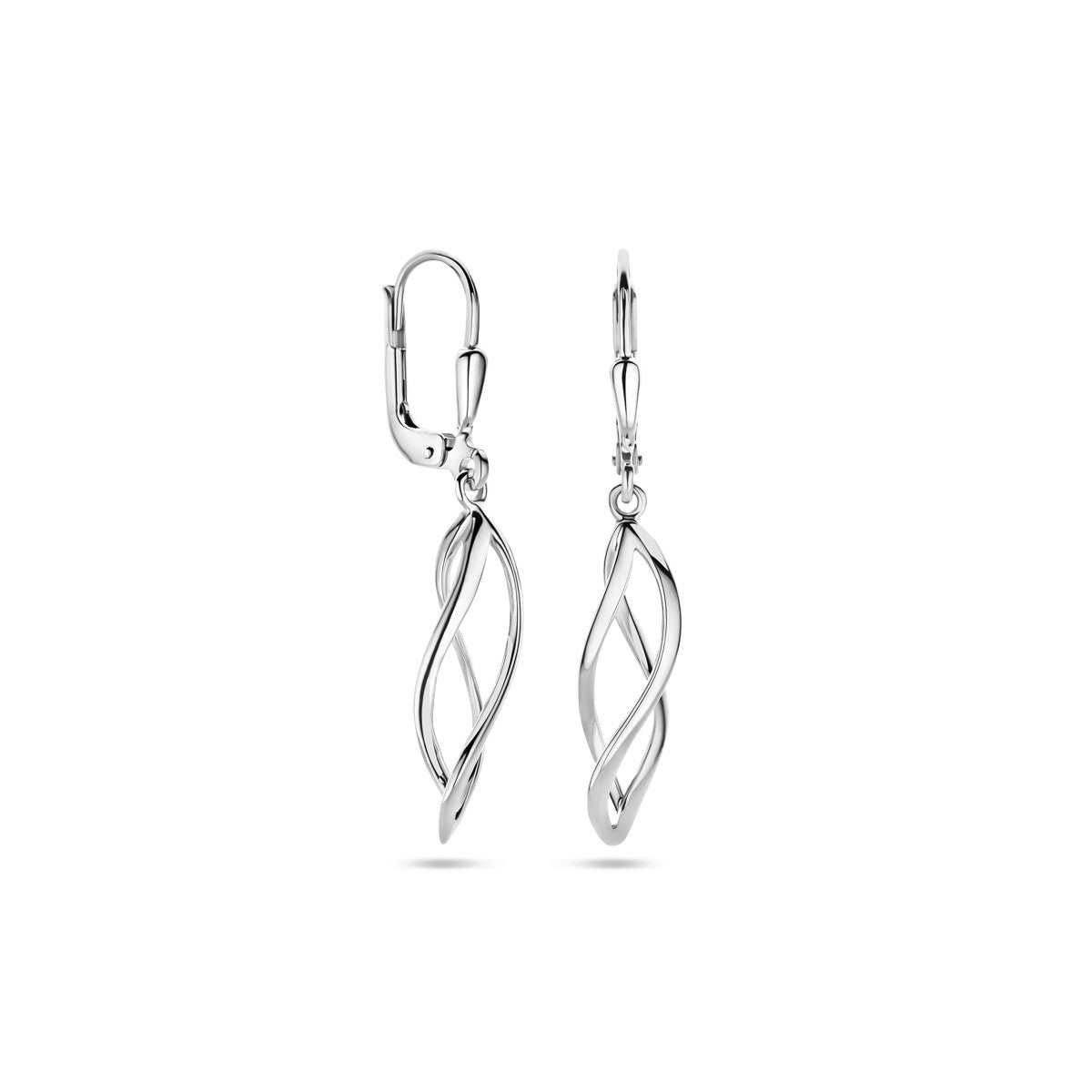 Fantasy Collection Hangende oorbellen brisure haak 36 mm zilver