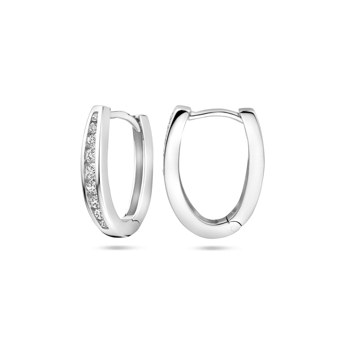 Fantasy Collection Oorbellen zirkonia 16,5 mm zilver