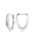Zilver Gerhodineerd Klapoorringen Zirkonia 16,5 Mm 1339759 - PansiteNederland.nl