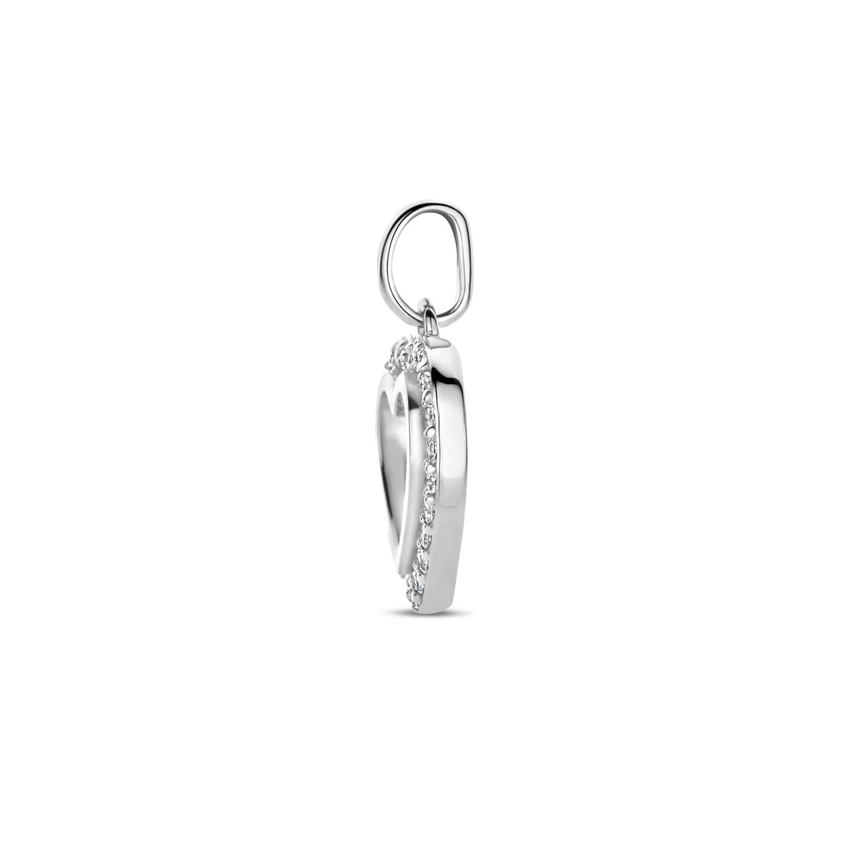 Fantasy Collection Hanger hartje zirkonia 12 mm zilver