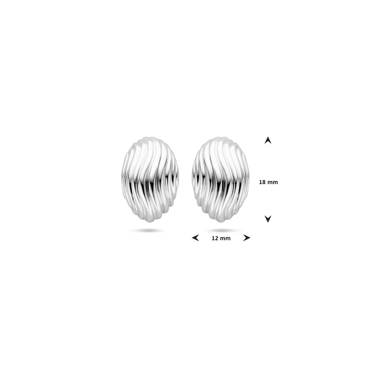 Fantasy Collection Oorbellen 18 mm zilver