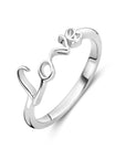 Gerhodineerd Zilver Ring Love 1339790 - PansiteNederland.nl