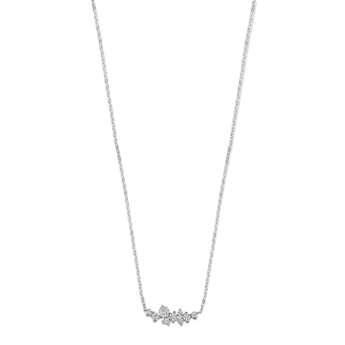 Fantasy Collection Collier zirkonia 42 + 3 cm zilver