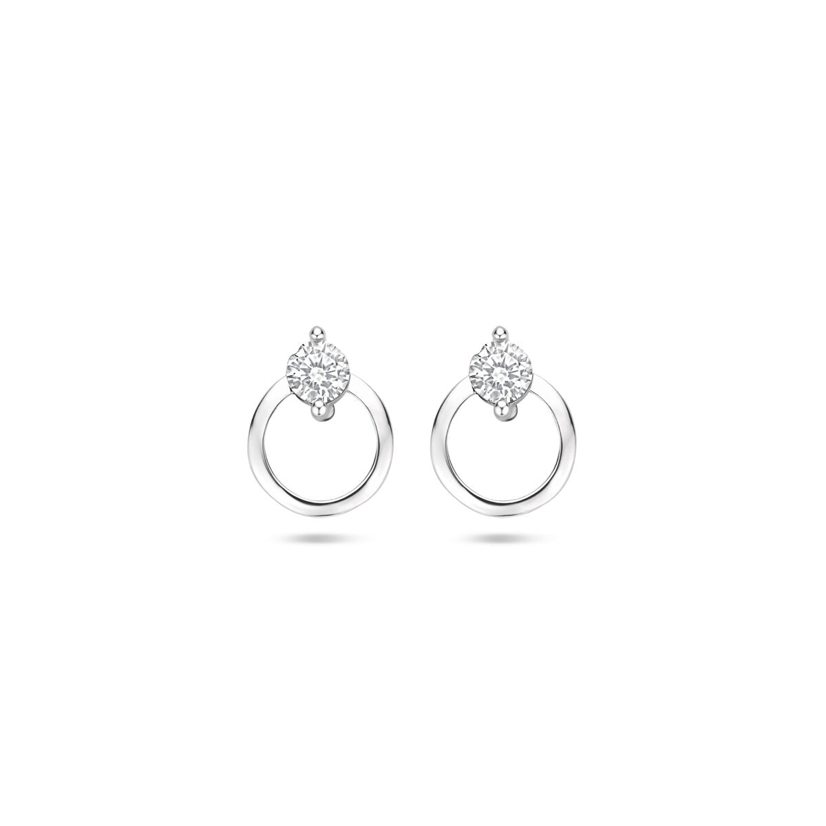 Fantasy Collection Oorbellen zirkonia 10,5 mm zilver