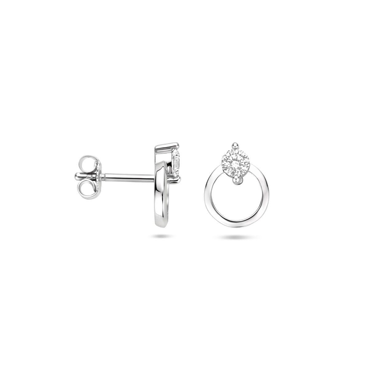 Fantasy Collection Oorbellen zirkonia 10,5 mm zilver