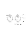 Zilver gerhodineerd oorknoppen zirkonia 10,5 mm - 1339796 - PansiteNederland.nl