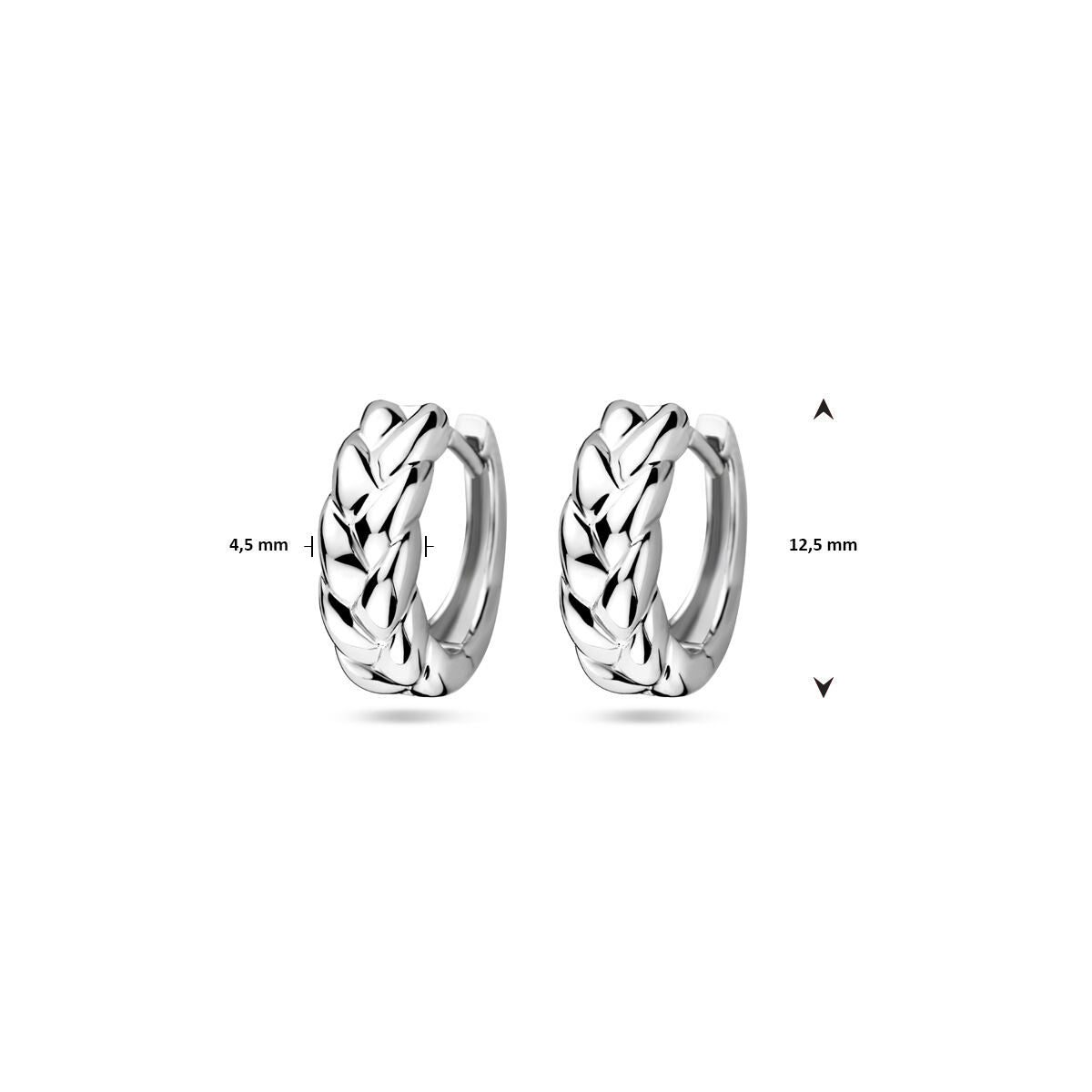 Fantasy Collection Oorbellen 12,5 mm zilver