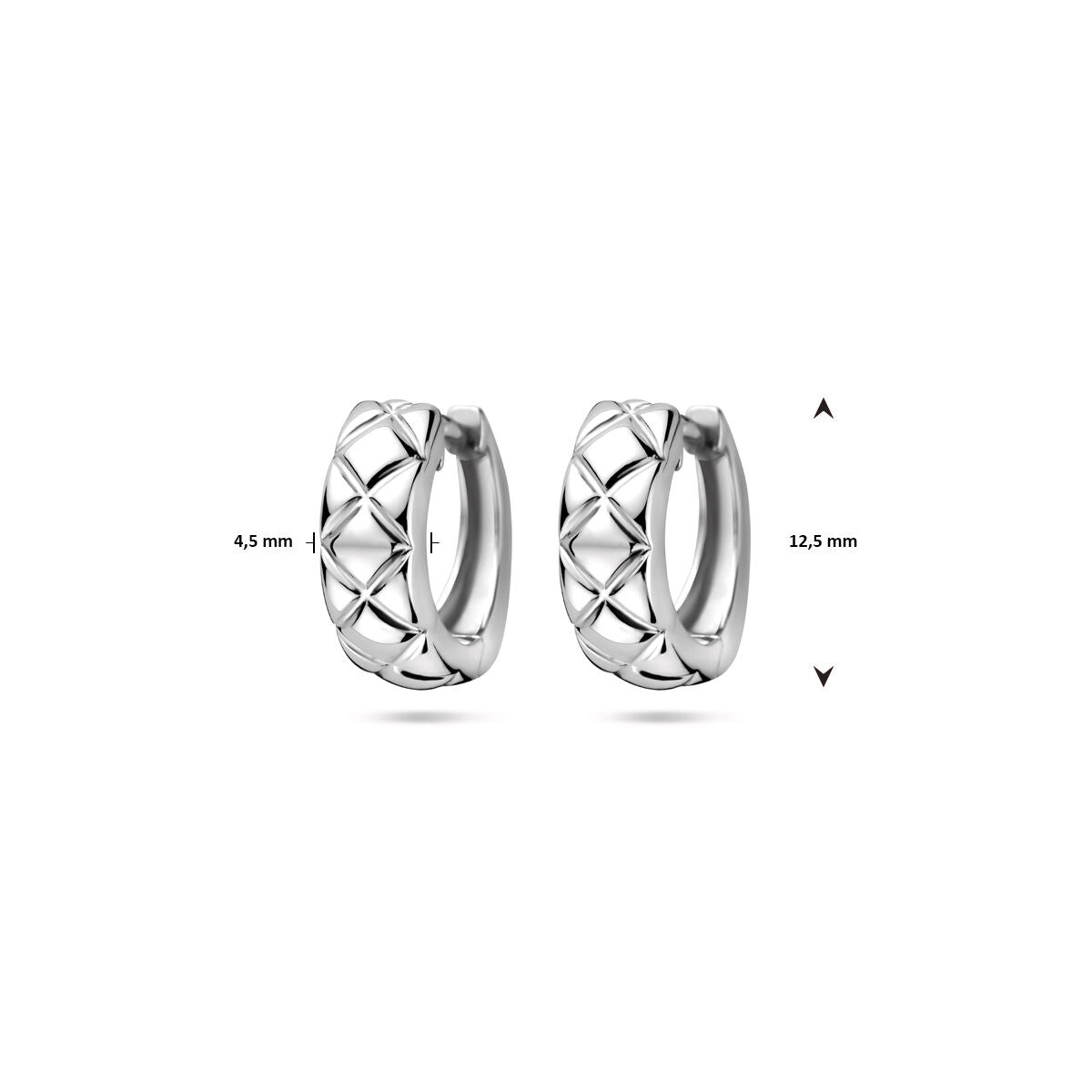 Fantasy Collection Oorbellen 12,5 mm zilver
