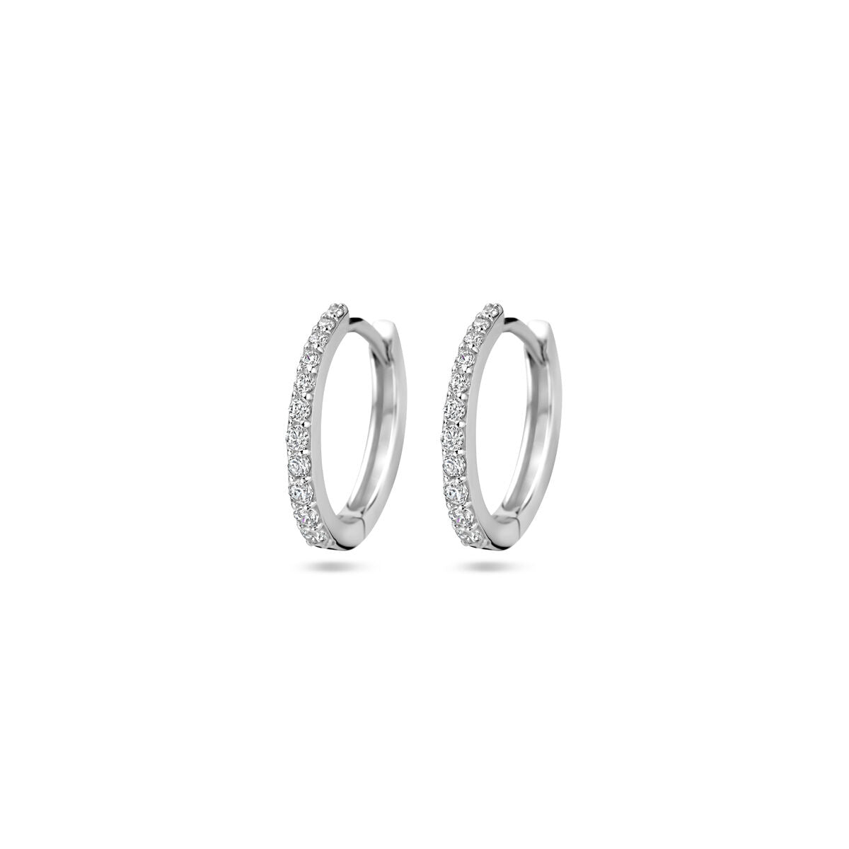 Fantasy Collection Oorbellen zirkonia 14 mm zilver