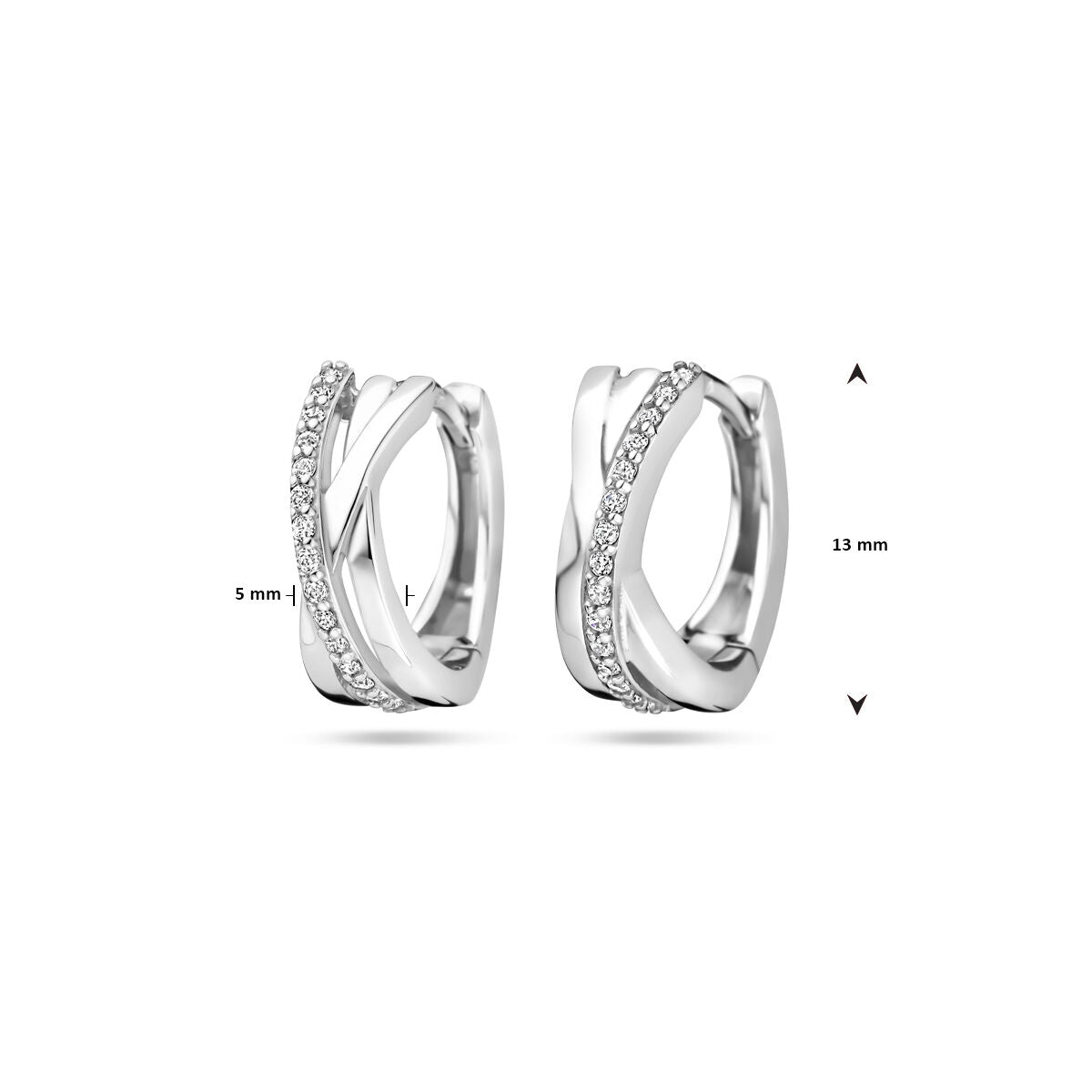 Fantasy Collection Oorbellen 13 mm zilver