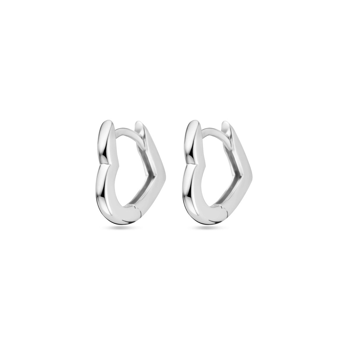 Fantasy Collection Oorbellen hartje 13 mm zilver